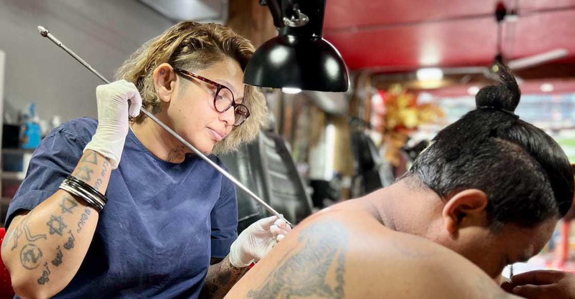 Syama Devi is a tattoo artist and founder of Dreamcatchers Tattoo Studio in Kadavanthra. Photo: Special Arrangement