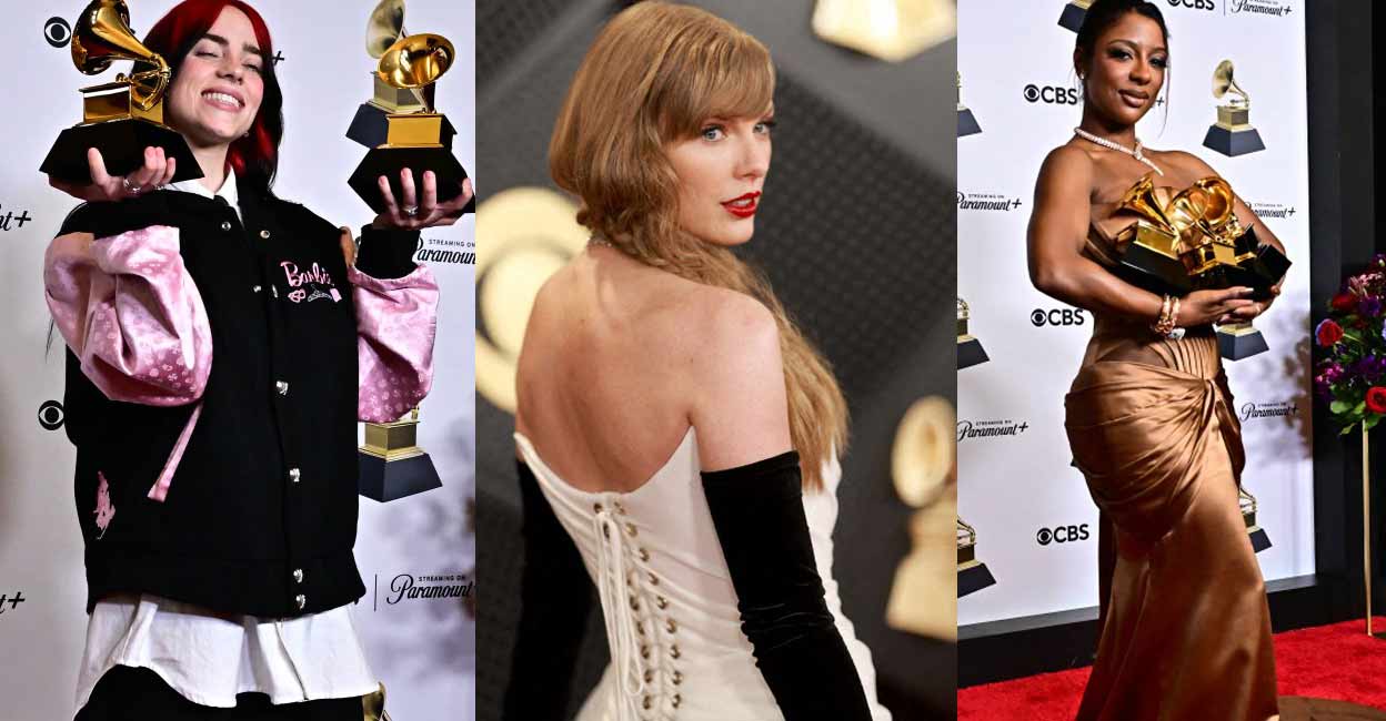 Combo image of Bille Eilish (Photo: Frederic J. Brown/AFP), Taylor Swift (Photo: Matt Winkelmeyer/Getty Images via AFP) and Victoria Monet (Photo: Frederic J. Brown/AFP)