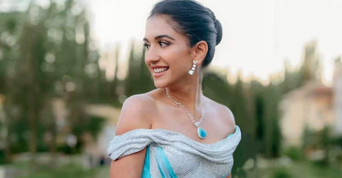 Radhika looked like a princess straight out of a fairy tale in her icy blue and silver gown. Photo: ambani_update/ Instagram