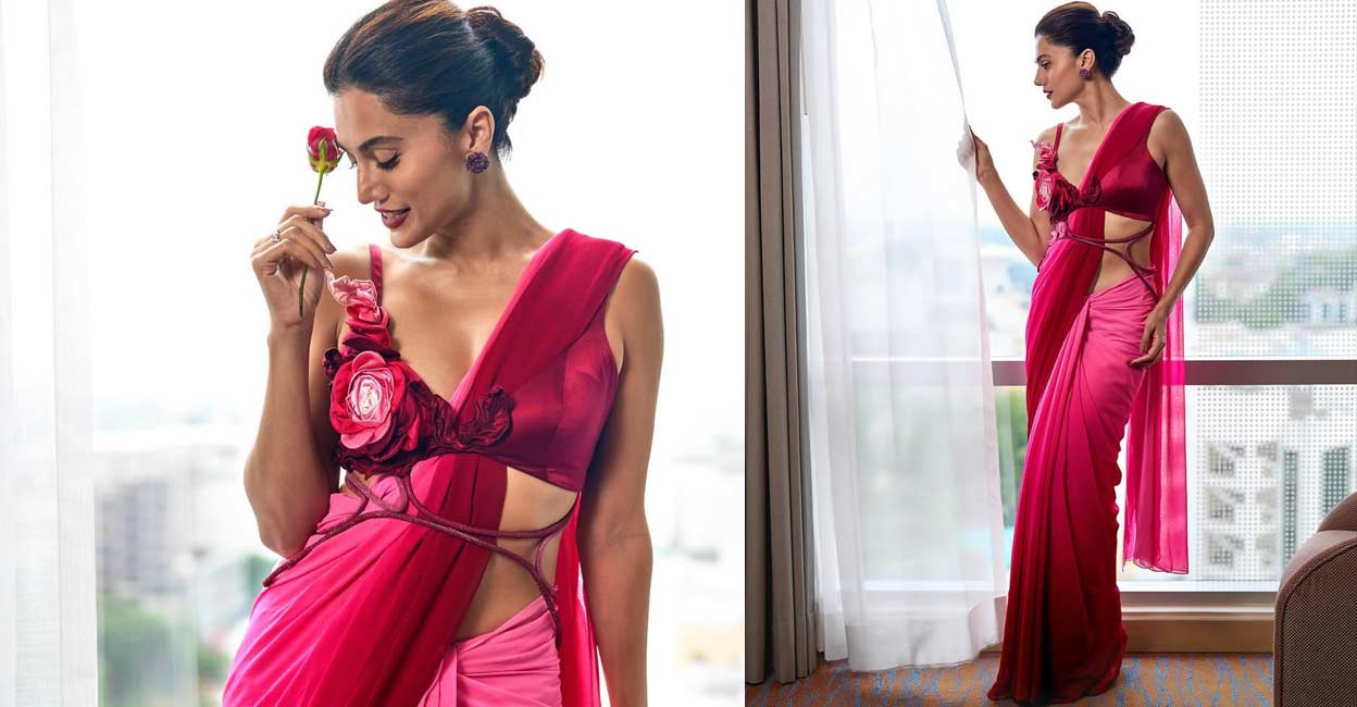 Taapsee has collaborated with the fashion label Suta and is embracing the vibrant colours of France while donning stunning saris. Photo: www.instagram.com/taapsee