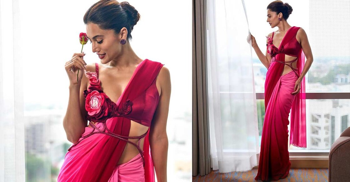 Taapsee has collaborated with the fashion label Suta and is embracing the vibrant colours of France while donning stunning saris. Photo: www.instagram.com/taapsee