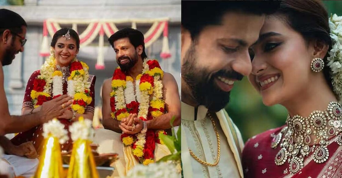 Keerthy Suresh and Antony Thattil at the wedding