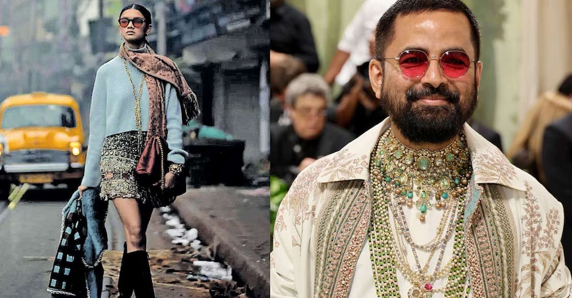 After a hiatus from fashion shows since 2016, Sabyasachi (R) has unveiled a new collection to commemorate his 25th anniversary. 