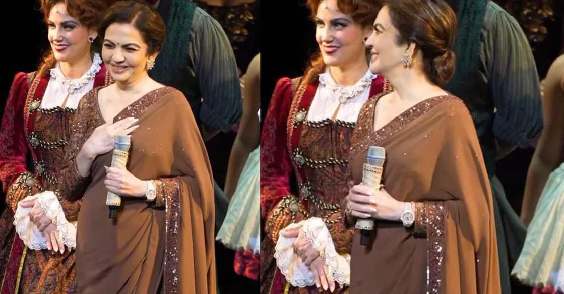 Nita Ambani attending the opening night of Phantom of the Opera at the Nita Mukesh Ambani Cultural Centre in Mumbai. Imag: Screengrab from video