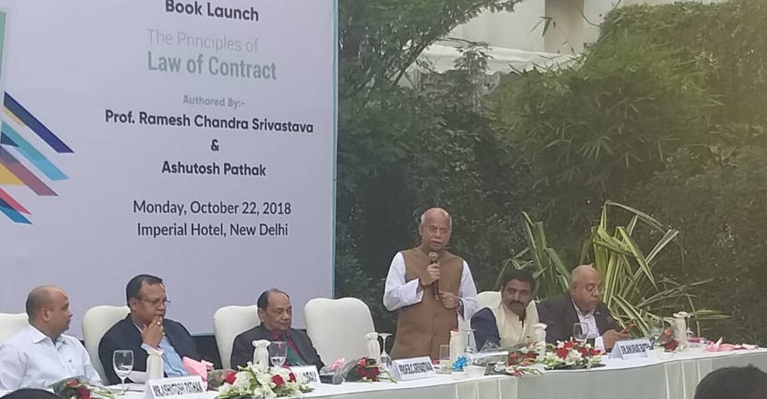 Book on law of contract launched by minster Book on law of contract launched by minster