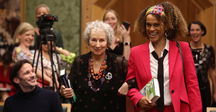 Jury breaks rules, Booker Prize awarded jointly to Atwood and Evaristo; Rushdie misses out Jury breaks rules, Booker Prize awarded jointly to Atwood and Evaristo; Rushdie misses out