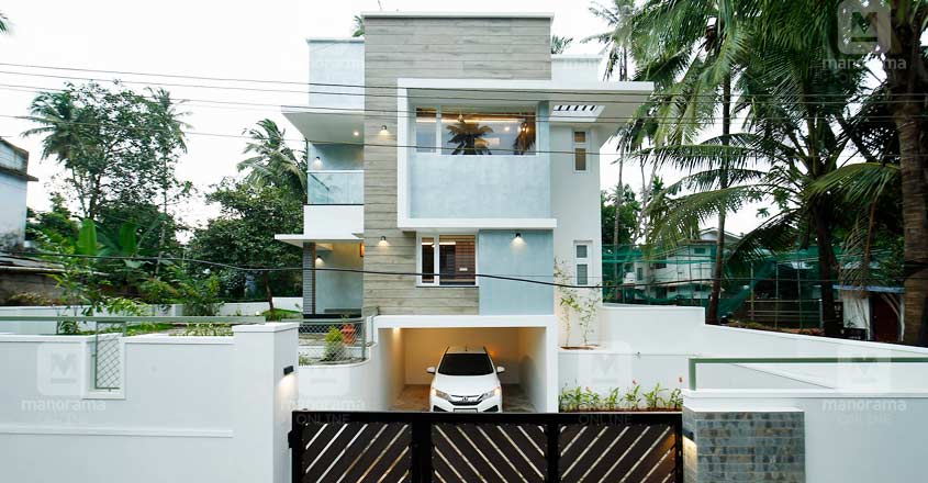 A house on 6 cents in Kozhikode that scores full marks in utility ...