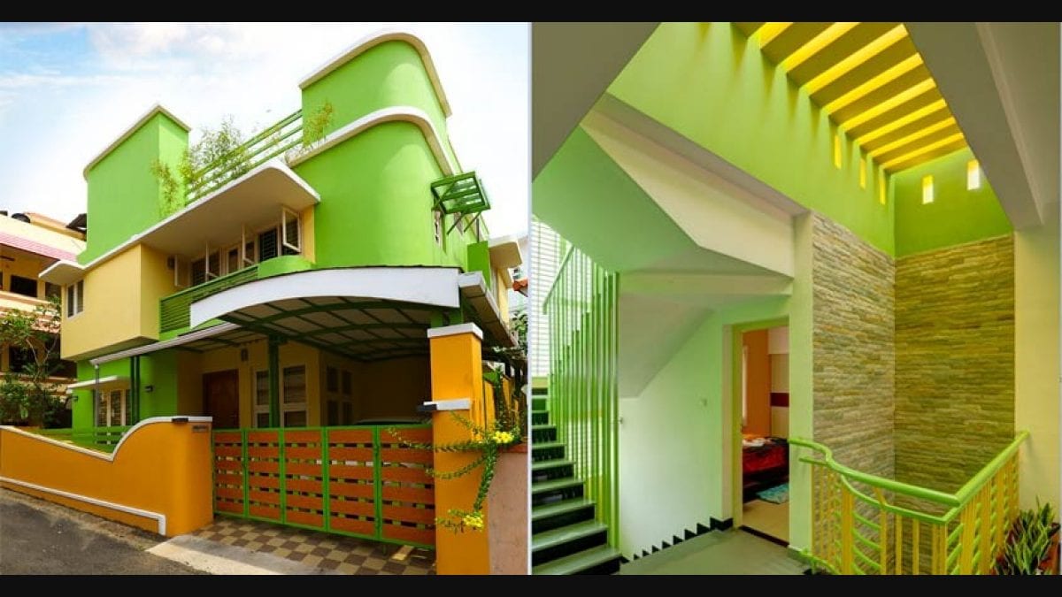 Green sales colour house