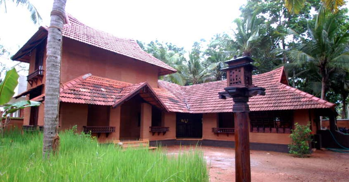 This unique palatial mud house is cool in Summer