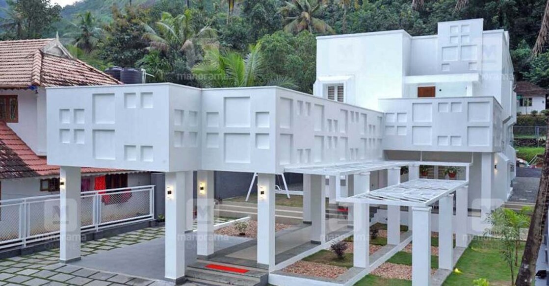 Magnificent and full of surprises, this Thalakode house is a dream in white
