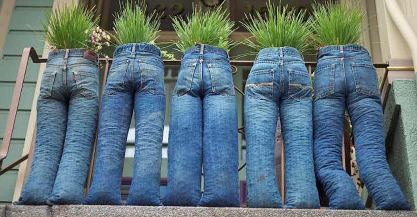 Try this unique 'jeans' garden recycle your old denims Lifestyle Decor English Mnorama