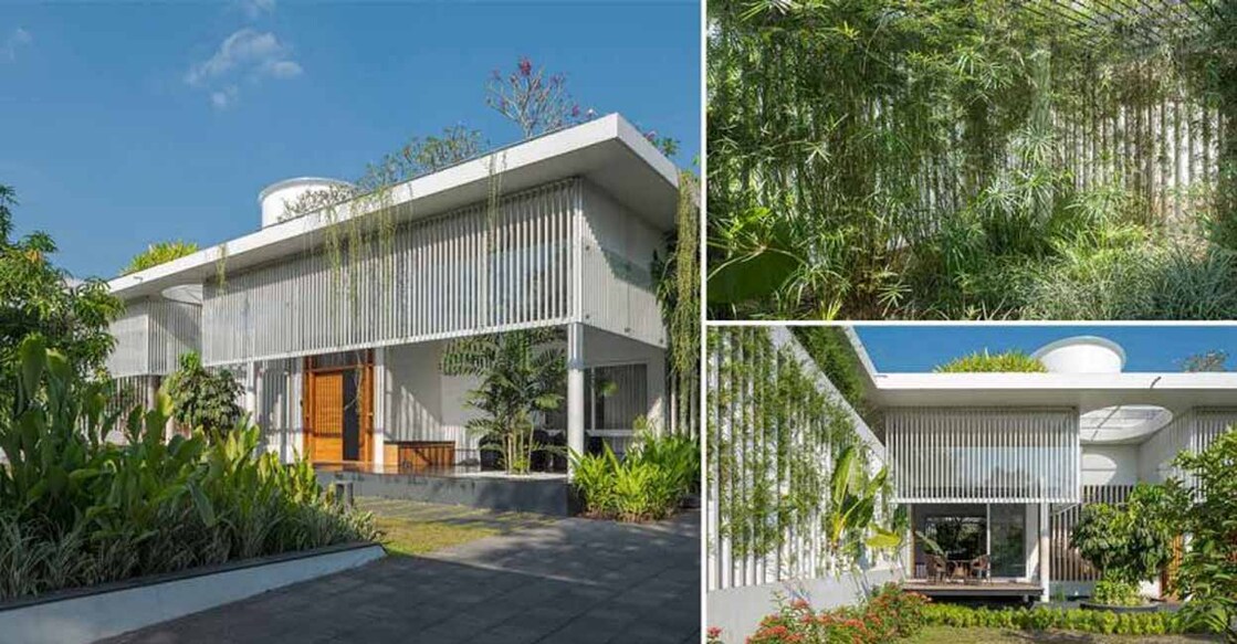 The area of just the courtyards of the house comes up to 2100 sqft.