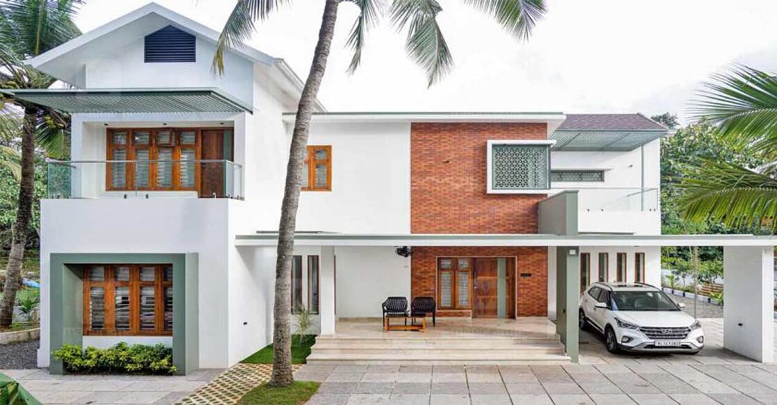 The fusion style elevation is chic and exudes elegance.