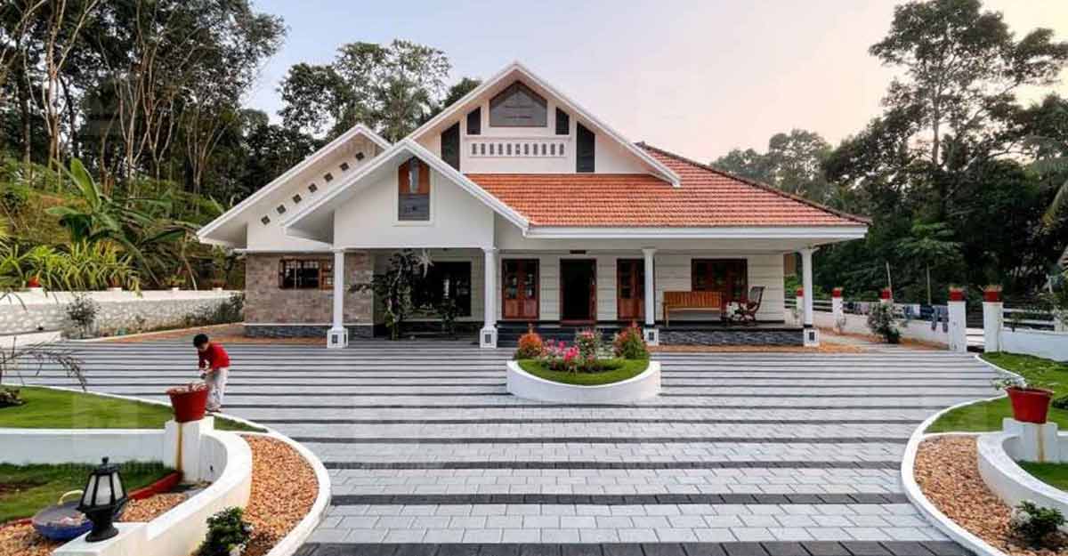 Mannanam House Blends Cascading Landscape With Elegance Of Home Design   Best Kerala Home Mannanam Exterior C 