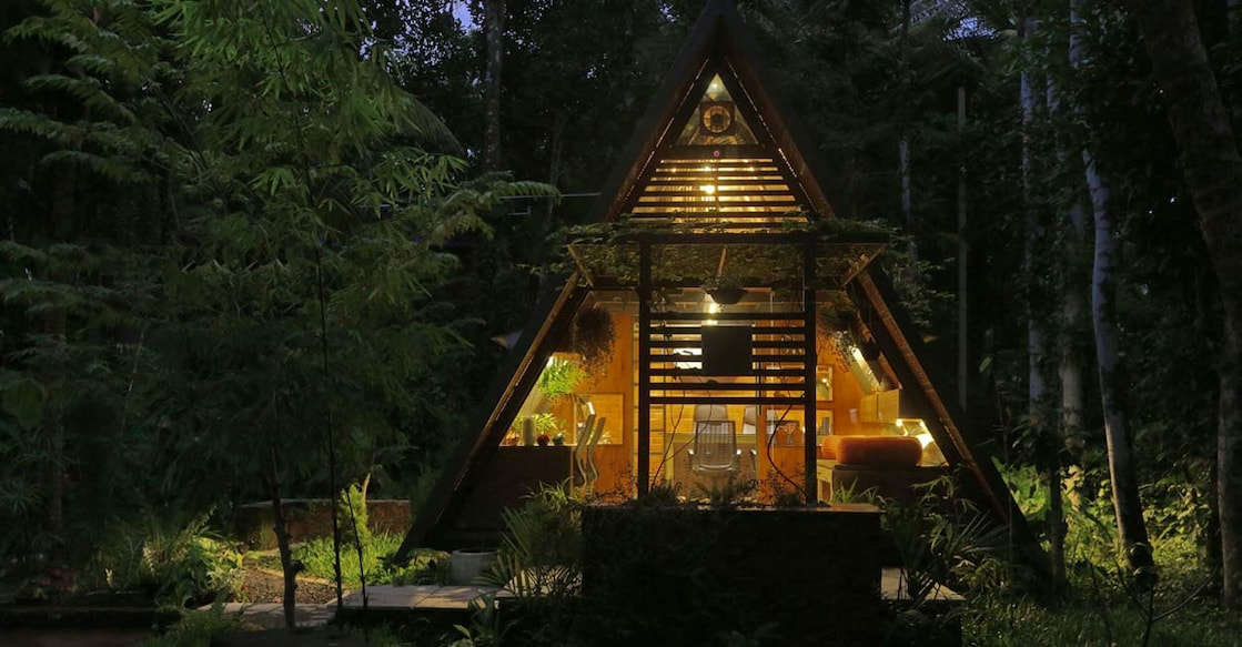 A-frame house Studies show that the A-frame model provides more stability to the house as there is no wall.