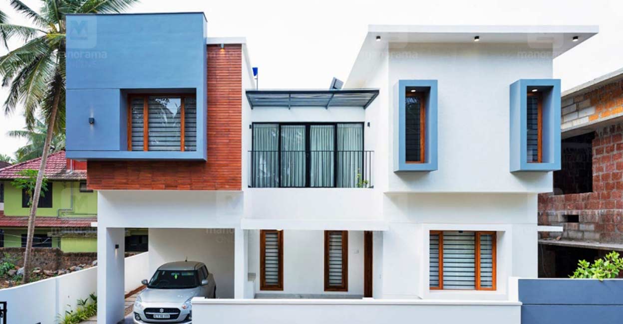 The interiors of this house are furnished in simple, minimalistic style.