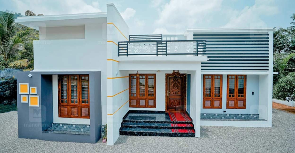 The colourful elevation grants a grace to the house.