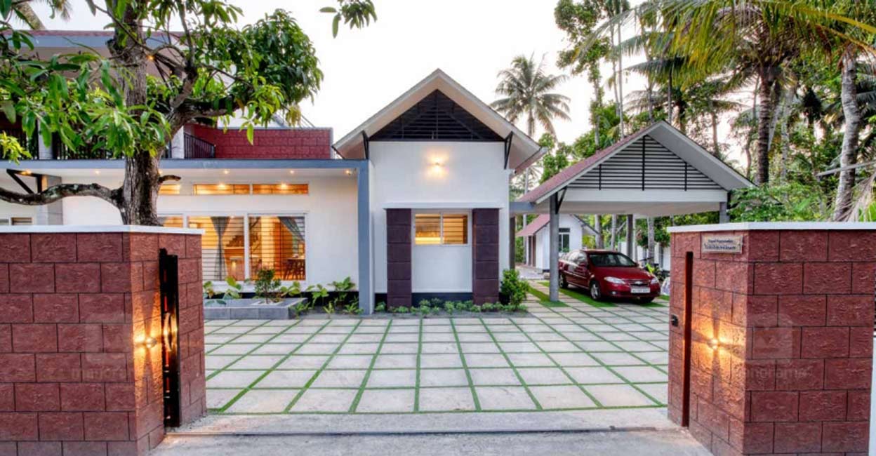 The stylish structure has been designed to accommodate the position of the trees too. 