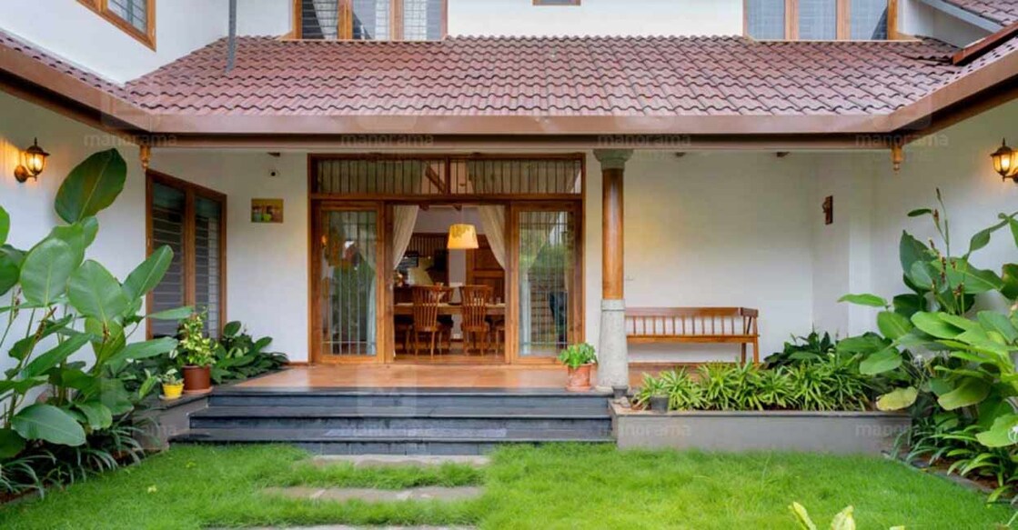 The house exudes the elegant charm of the traditional architectural style.