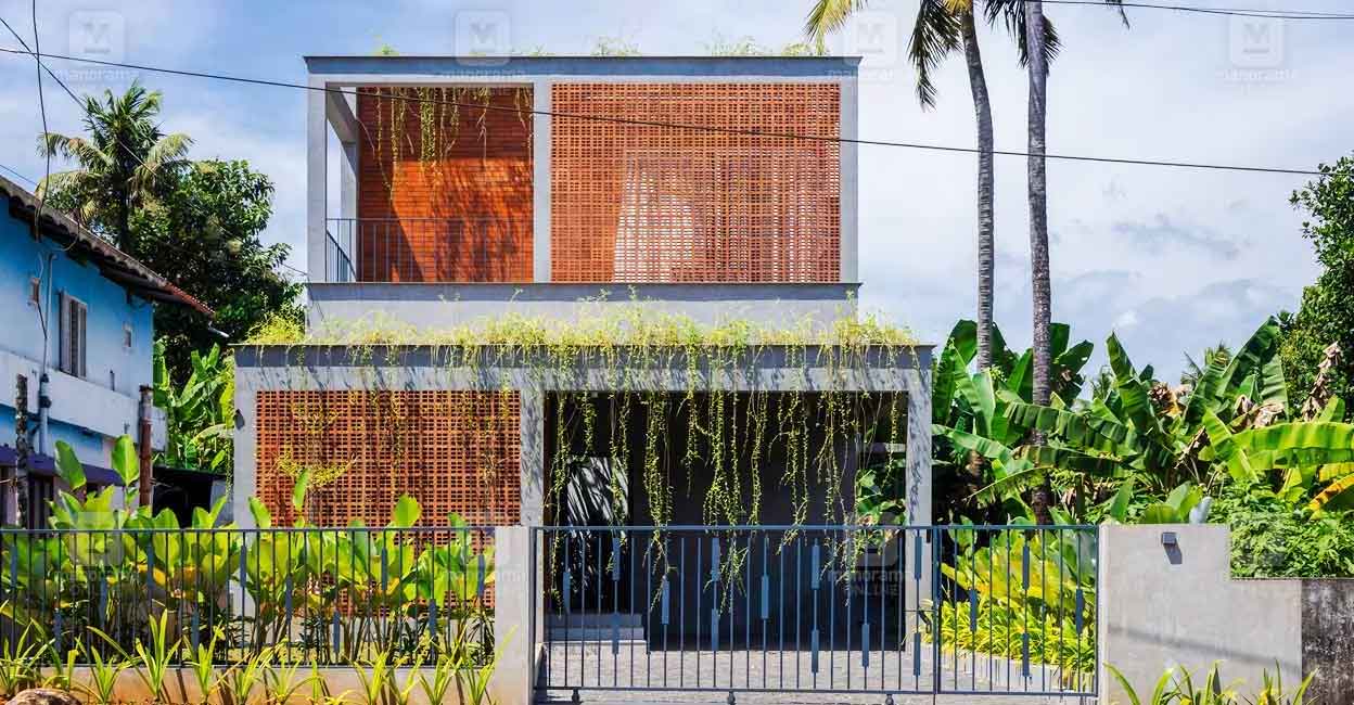 Minimalist in design, fresh in theme; this contemporary house is green vignette
