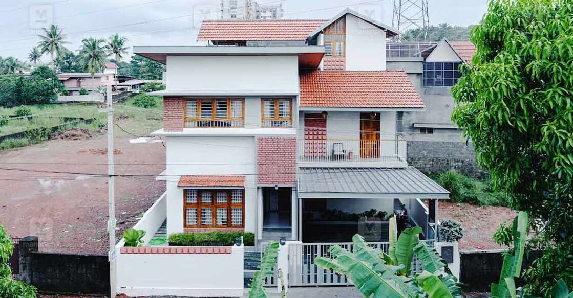 The elevation of the house boasts a contemporary fusion style. Photo: Special arrangement