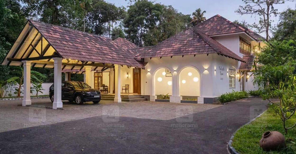 The sloped roof paved with traditional mud tiles is perfect for the tropical climate of Kerala. Photo: Special arrangement