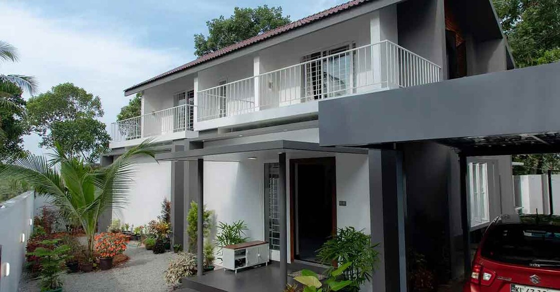Two detached balconies grace the elevation and have added GI railings on them. Photo: Special arrangement