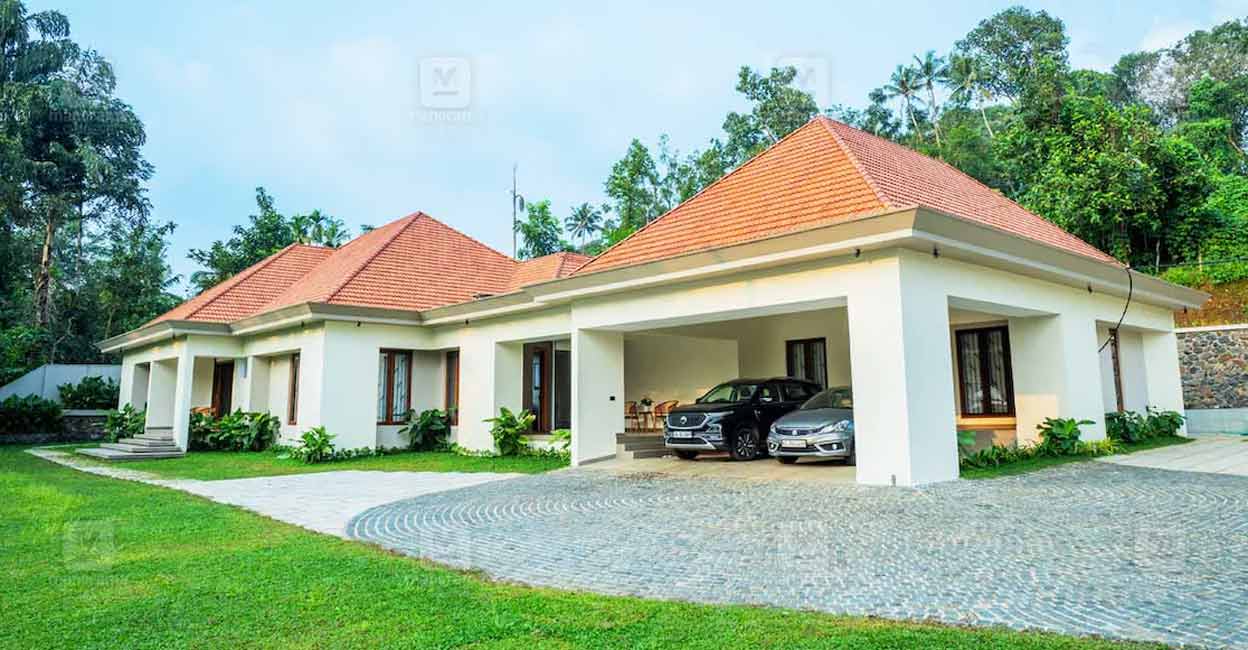 The surrounding landscape too has been designed elegantly to complement the elevation of the house. Photo: Special arrangement
