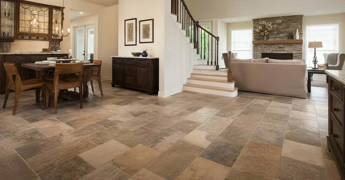 Using the same tiles throughout the house, or only one or two types of tiles, can help reduce costs. AI-generated image
