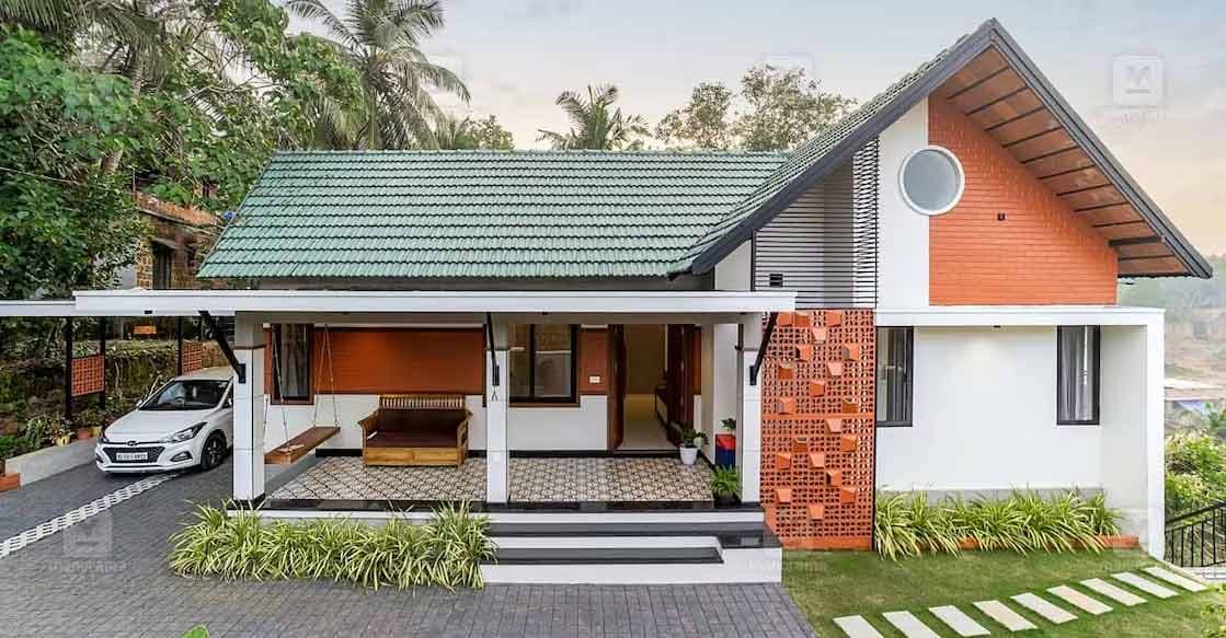 malappupram-house-c-1 GI truss roof paved with tiles have been installed over the remaining area. Photo: Special arrangement