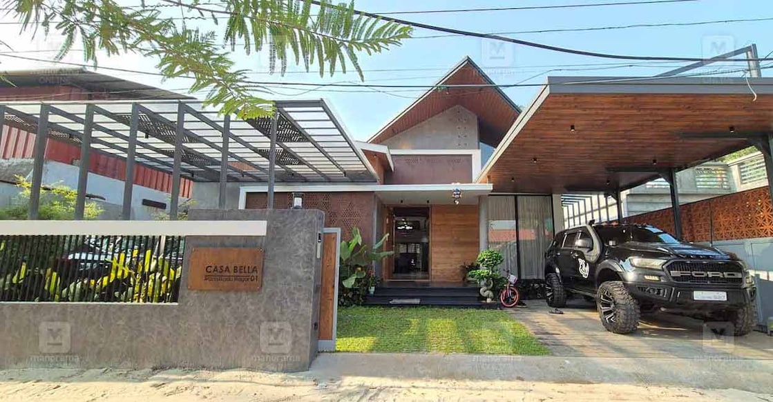 The elevation features a unique tropical design that isn’t common in the region. Photo: Ajith 