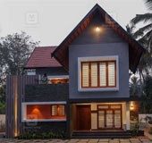 Palakkad house fusing tropical, contemporary design suits hot climate of Kerala