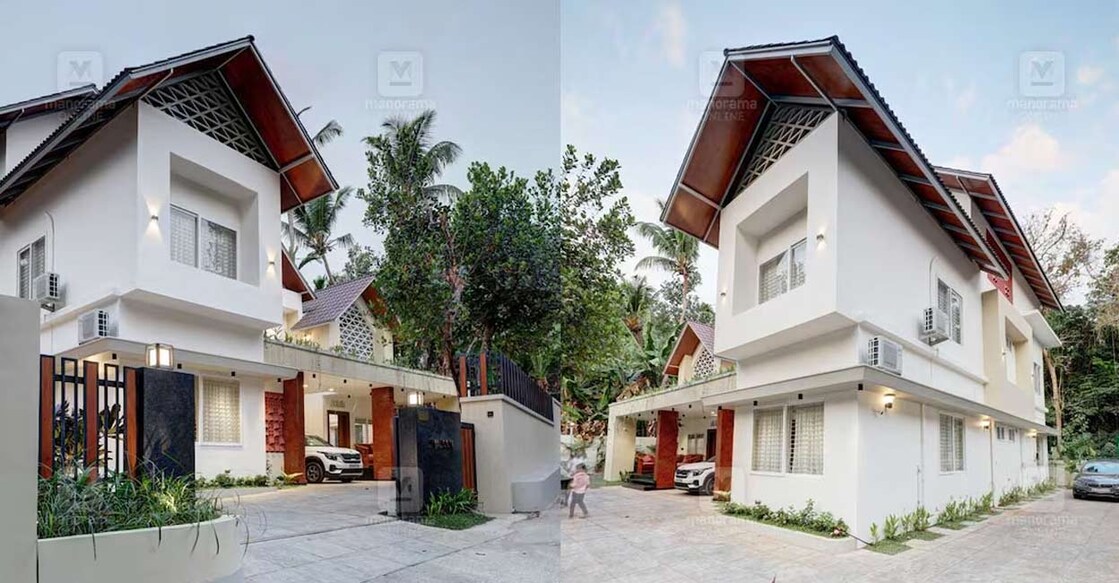 The multi-layered roof is what makes the elevation stand out. Photo: Special arrangement