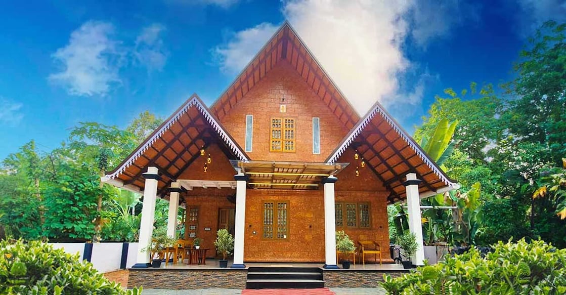 The three sloped roofs are the highlights of the structure. Photo: Ajith
