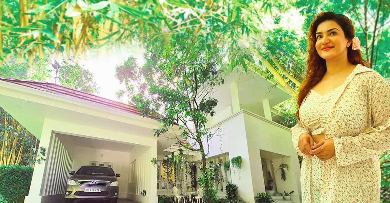 Honey Rose’s home at Moolamattom, is a verdant abode oozing radiance. Photo: Ajith