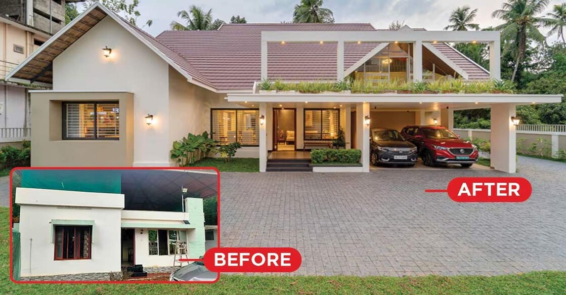 A sloped truss roof paved with roofing tiles was newly added to give the elevation a classy look. Photo: Special arrangement