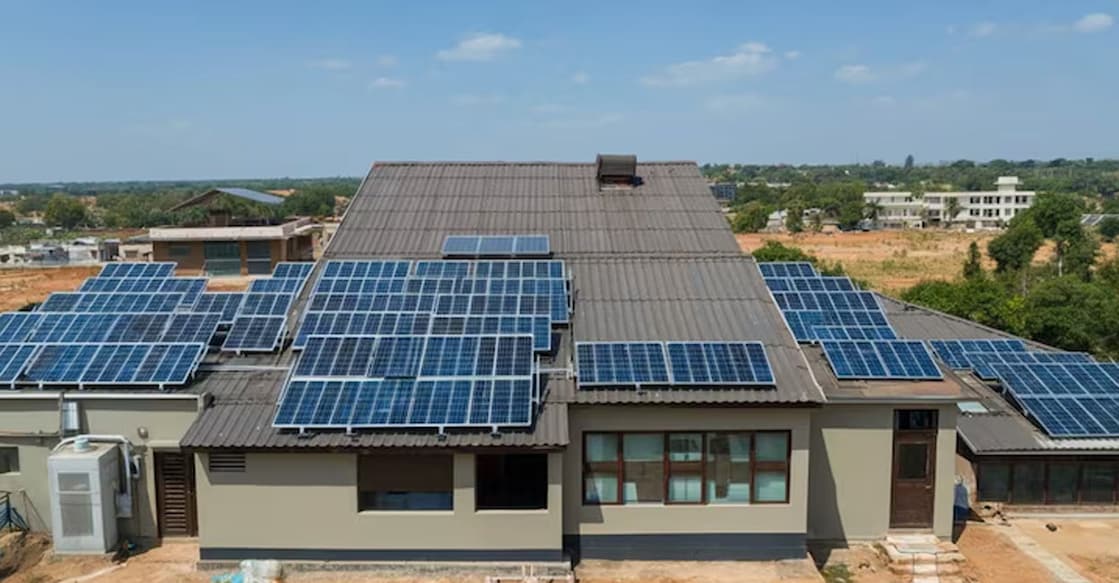 When solar energy is used for electricity generation, it typically powers only a limited number of fans or lights. AI-generated image