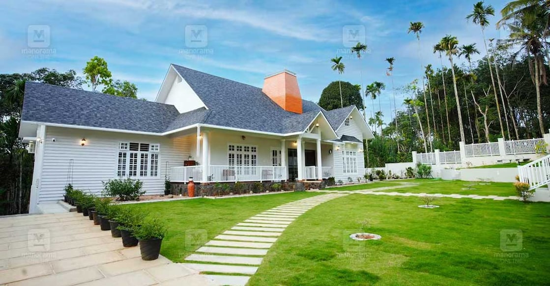The multi layered roof of the house is paved with shingles. Photo: Special arrangement