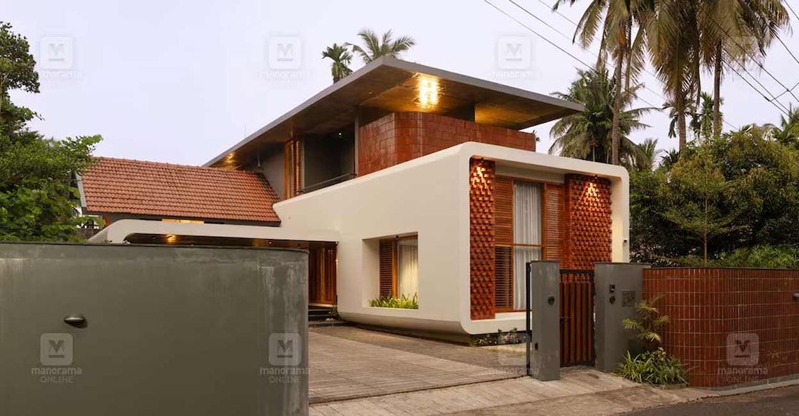 Geometrical patterns make this Kannur house stand out. Photo: Special arrangement
