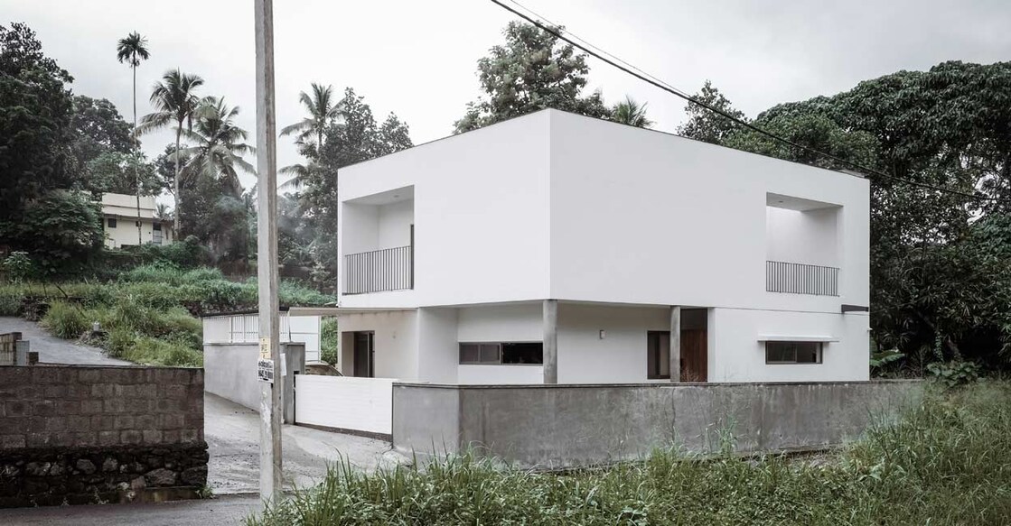 Minimalist Kochi home design prioritizes privacy and natural light on a small plot. Photo: Special arrangement