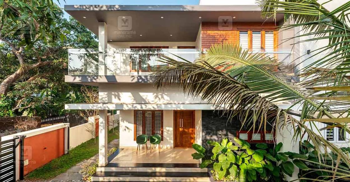 Brick-stone cladding and textured paintwork are the highlights of the exterior. Photo: Special arrangement