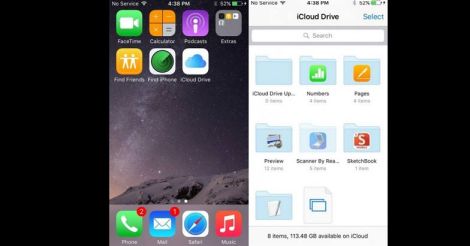 iOS 9 offers iCloud Drive App