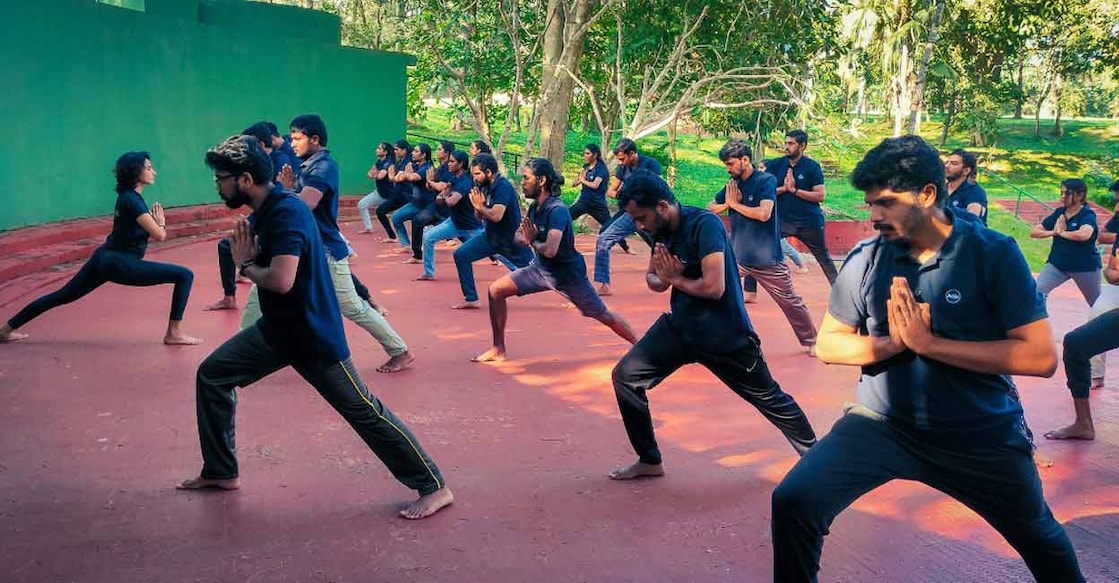 The Kalari training, at ACSIA Technologies, is aimed at reducing the stress induced by the work from home and work-related issues.