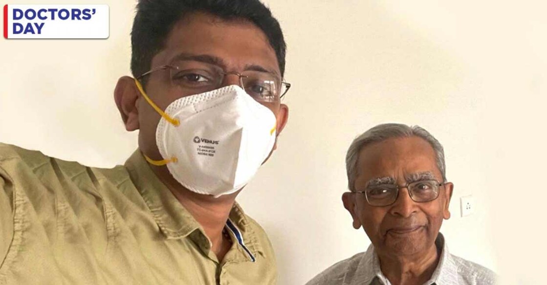 Dr Bibin P Mathew with Dr. Mathew Parackal 