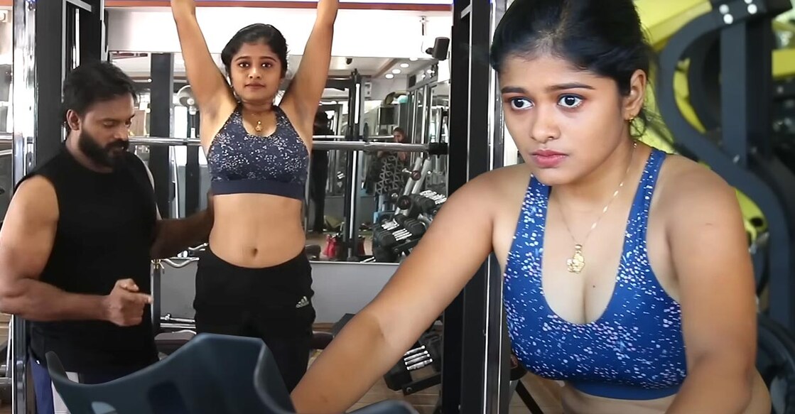 Hanan with her gymn instructor. Photo: AnecDot/YouTube