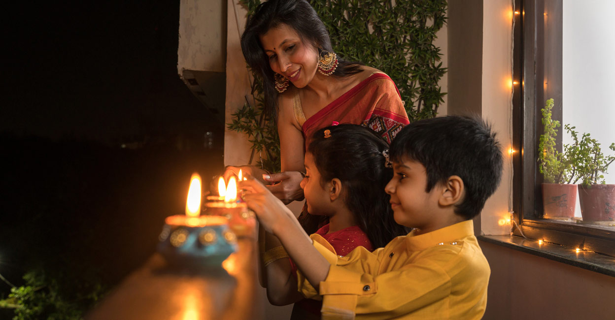 While oil lamps are adorned during Diwali, it is important to ensure your eyes stay protected. Representational image: NIDHI/iStock