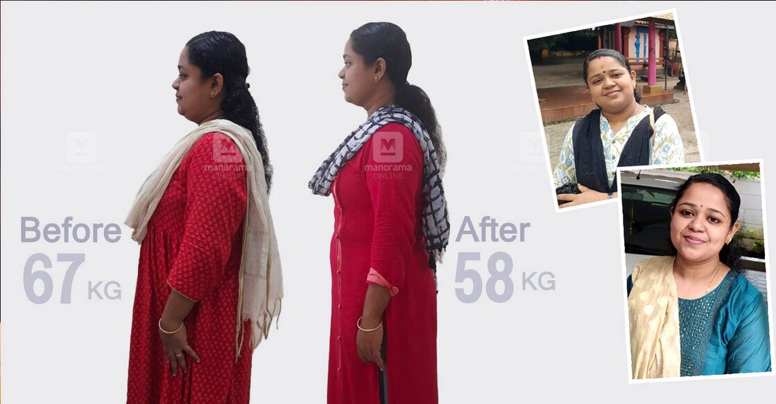 Anushree knocked off nine kilos in six months. Photo: Manoramaonline