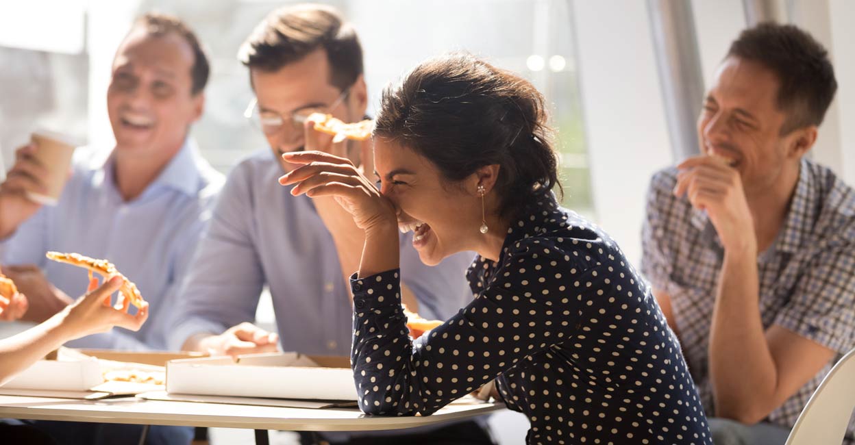 Laughter triggers the release of endorphins, mood-boosting chemicals. Photo: fizkes / iStock