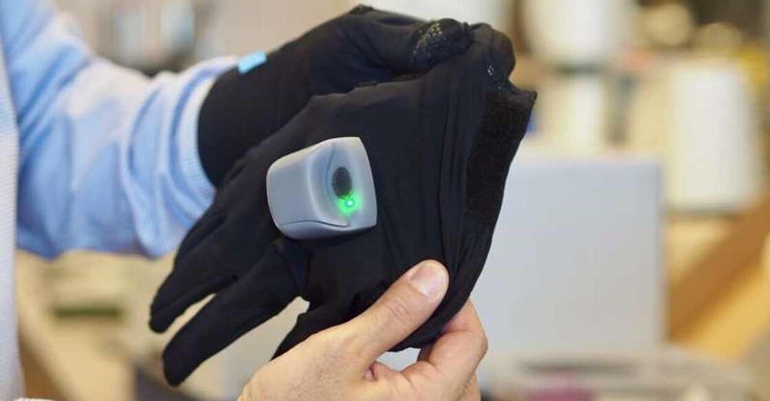 The glove incorporates a sophisticated network of highly sensitive sensor yarns and pressure sensors that are woven into a comfortable stretchy fabric. Photo: IANS