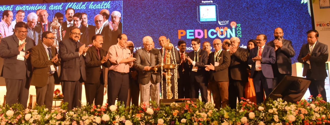 Devan Ramachandran inaugurates Pedicon 2024, the 61st annual summit of the Indian Academy of Pediatrics (IAP). Photo: Special Arrangement